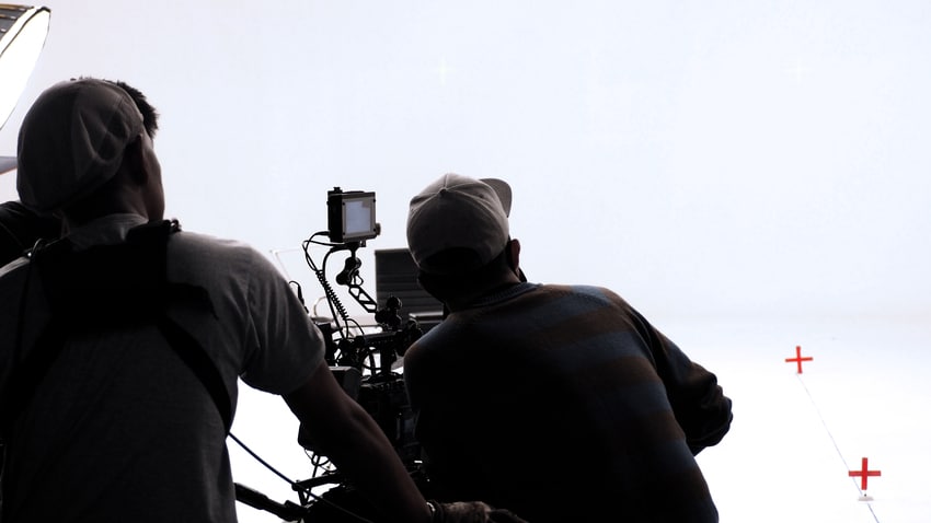 Deux réalisateurs de chez nimi vision pour une pub vidéo lors de notre dernière production audiovisuelle en Vendée.